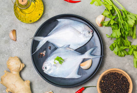 Cleaned Pomfret-White Small / ആവോലി  - 400gm