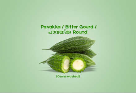 Chopped Pavakka / Bitter Gourd / Round Cut - 250gm Pack ( Ozone Washed)
